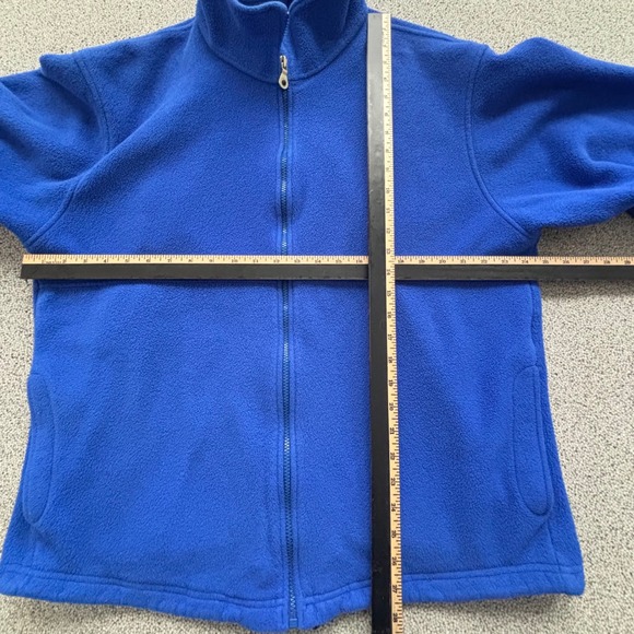VTG Lands End USA Polartec Fleece Jacket L TALL Full Zip Polartec Outdoor Blue - Picture 6 of 10
